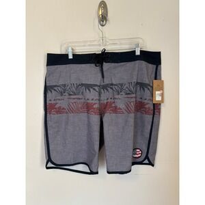 NEW Travis Mathew Men's Cutting Corners Board Shorts Swim Trunks Gray 40